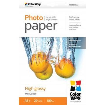Папір ColorWay глянсовий 180г/м2 A3+ 20арк. (PG180020A3+)