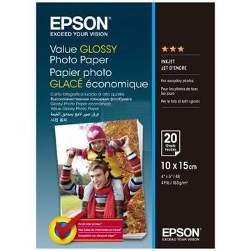 Бумага Epson Value Glossy Photo Paper глянцевая 183г/м2 10х15см 20л. (C13S400037)