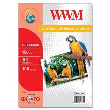 Папір WWM Photo глянсовий 150г/м2 A4 100л (G150.100)