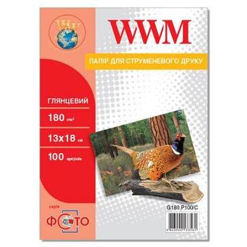 Бумага WWM Photo глянцевый 180г/м2 13х18см 100л (G180.P100/C)