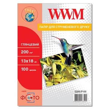 Бумага WWM Photo глянцевый 200г/м2 13х18см 100л (G200.P100)
