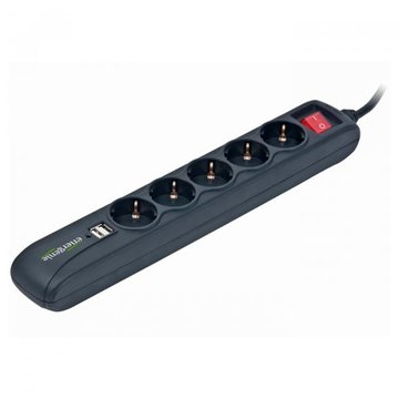 Сетевой фильтр EnerGenie SPG5-U2-5 Power strip with USB Charger 5 sockets (SPG5-U2-5)