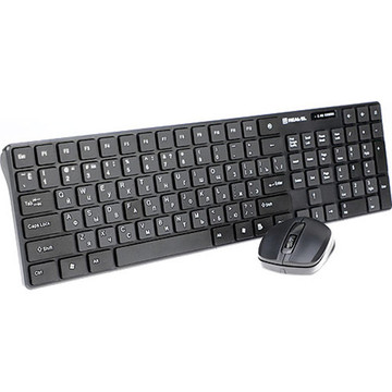 Комплект (клавіатура і мишка) REAL-EL Comfort 9010 Kit Black USB (EL123100034)