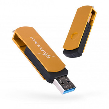 Флеш пам'ять USB Exceleram 16GB P2 Series Gold/Black Gen 1 (EXP2U3GOB16)