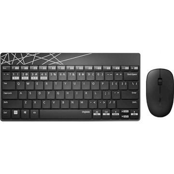 Комплект (клавіатура і мишка) Rapoo 8000M Wireless Black