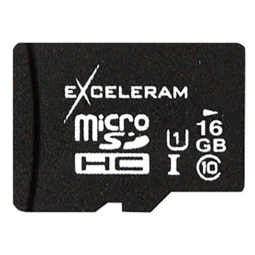 Карта памяти Exceleram 16Gb microSDHC class 10 (MSD1610)