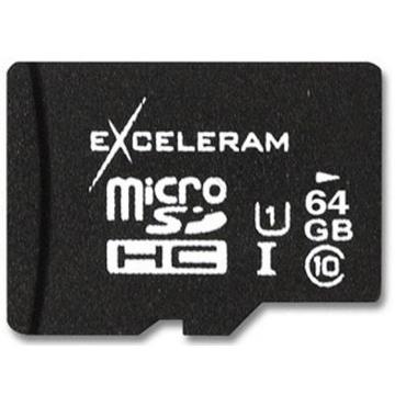 Карта пам'яті  Exceleram 64Gb microSDXC class 10 UHS1 (MSD6410)