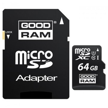 Карта памяти Goodram microSDXC 64GB UHS-I Class 10 + SD-adapter (M1AA-0640R11)
