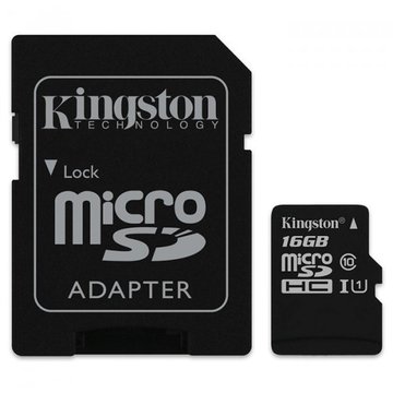 Карта пам'яті  Kingston 16GB microSDHC Class 10 UHS-I (SDC10G2/16GB)