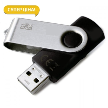 Флеш память USB Goodram 8Gb Twister Black USB 2.0 (UTS2-0080K0R11)