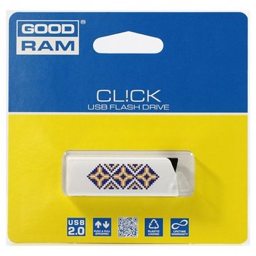 Флеш пам'ять USB Goodram 16Gb Cl!ck White USB 2.0 (UCL2-0160W0R11)