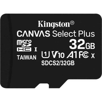 Карта памяти Kingston MicroSDHC 32GB UHS-I A1 Class 10 card only (SDCS2/32GBSP)