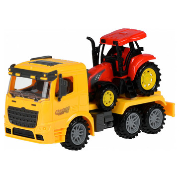 Машинка Same Toy Truck. Тягач із трактором жовтий (98-613Ut-1)