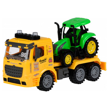 Машинка Same Toy Truck. Тягач с трактором желтый (98-615AUt-1)