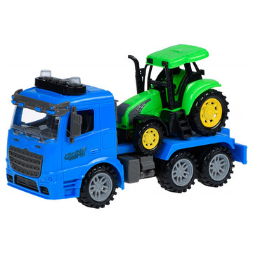 Машинка Same Toy Truck. Тягач с трактором синий (98-613AUt-2)