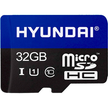 Карта пам'яті  Hyundai Flash microSDHC 32GB Class 10 CL10 U1 + SD-адаптер (SDC32GU1)