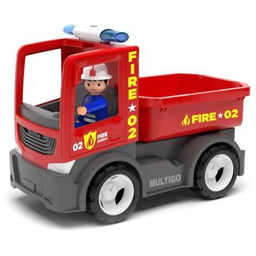 Машинка Multigo Single FIRE - DROPSIDE WITH DRIVER Пожарн.грузовик