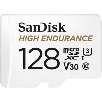 Карта памяти SanDisk 128GB UHS-I/U3 Class 10 High Endurance R100/W40MB/s + SD-adapter (SDSQQNR-128G-GN6IA)