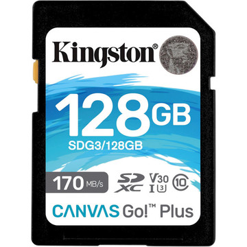 Карта пам'яті  Kingston 128GB SDXC C10 UHS-I U3 Canvas Go Plus (SDG3/128GB)