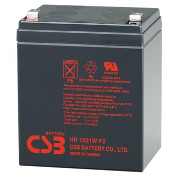 Акумуляторна батарея для ДБЖ CSB 12V, 5.0A  (тип полюсних виходів Т2)