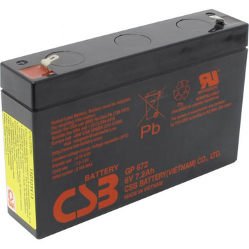 Акумуляторна батарея для ДБЖ CSB 6V, 7.2A