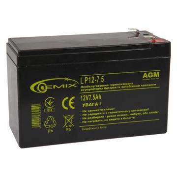 Акумуляторна батарея для ДБЖ Gemix 12V, 7.5 A
