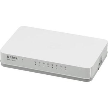 Комутатор D-Link DGS-1008A/D1A 8-port Gigabit Plastic White