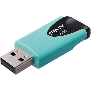 Флеш память USB PNY 16 GB Attache 4 USB 2.0 Pastel Aqua, Retail