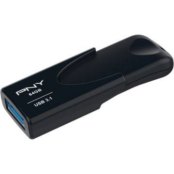 Флеш память USB PNY 64 GB Attache 4 USB 3.1 Black, Retail
