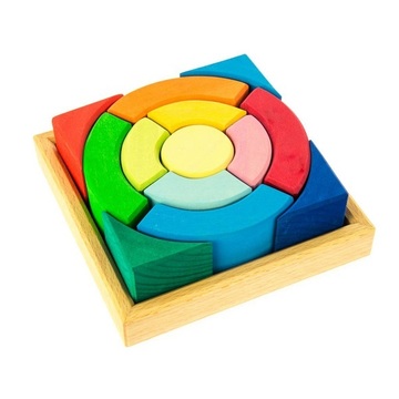 Конструктор Nic деревянный разноцветный круг NIC523344