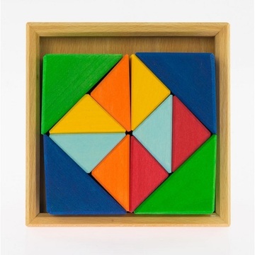 Конструктор Nic дерев'яний трикутник різнокольоровий NIC523345