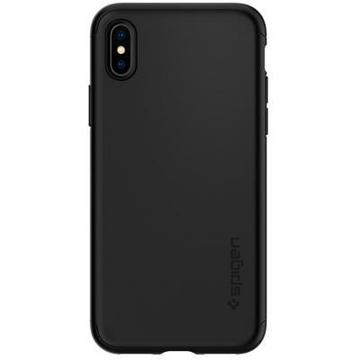 Чохол-накладка Spigen для iPhone XS Max Thin Fit 360 Black + скло