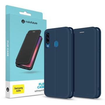 Чехол-накладка MakeFuture Samsung A20s Flip (Soft-Touch PU) Blue (MCP-SA20SBL)