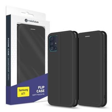 Чехол-книжка MakeFuture Samsung A71 Flip (Soft-Touch PU) Black (MCP-SA71BK)