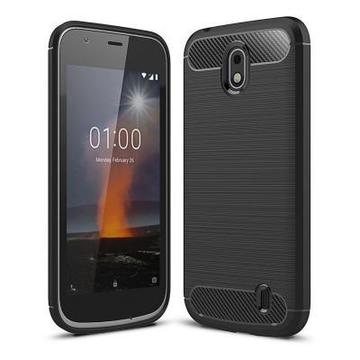 Чохол-накладка Laudtec для Nokia 1 Carbon Fiber (Black) (LT-N1B)