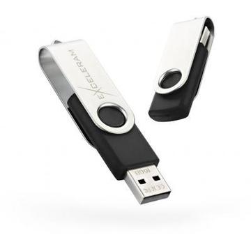 Флеш память USB eXceleram 16GB P1 Series Silver/Black USB 2.0 (EXP1U2SIB16)