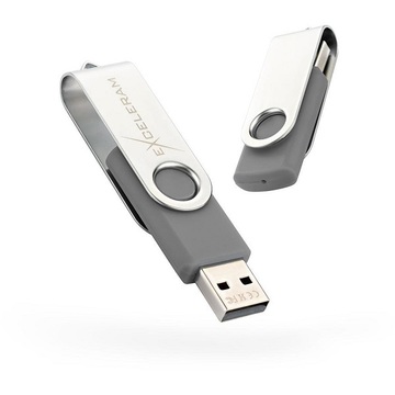 Флеш память USB eXceleram 32GB P1 Series Silver/Gray USB 2.0 (EXP1U2SIG32)