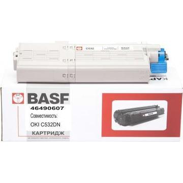 Тонер-картридж BASF OKI C532/542 MC563/573 Cyan 46490607 (KT-46490607)