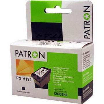 Струменевий картридж Patron для HP PN-H132 BLACK (C9362HE) (CI-HP-C9362HE-B-PN)