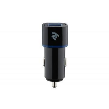 Зарядний пристрій 2E Dual USB Car Charger 2.4A Black (2E-ACR01-B)