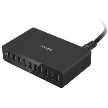Зарядное устройство Anker PowerPort 10 - 60W 10-port USB PowerIQ (Black) (A2133L11)