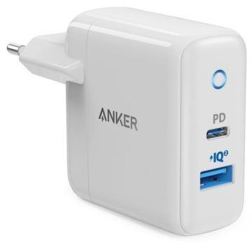 Зарядний пристрій Anker PowerPort PD+ 2 - 33W 1xPD & 1xPIQ 2.0 (White) (A2626GD1)