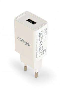 Зарядний пристрій EnerGenie (1USBх2.1A) White (EG-UC2A-03-W)