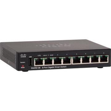 Комутатор Cisco SG250-08HP-K9-EU